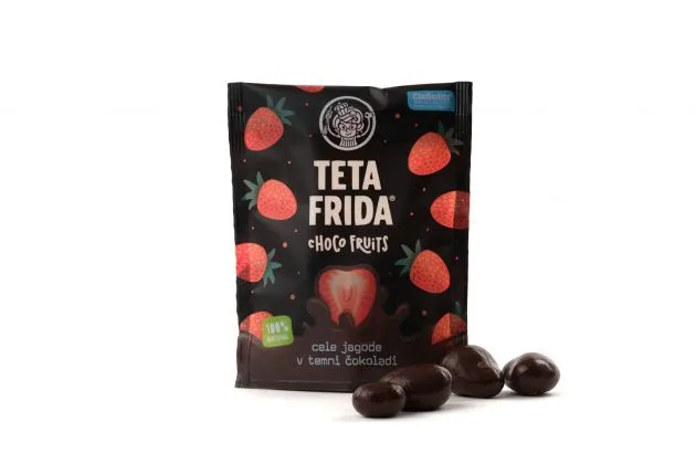 [TF001] Tante Frida CHOCO FRUIT STRAWB - DARK CHOC 9 X 100 G